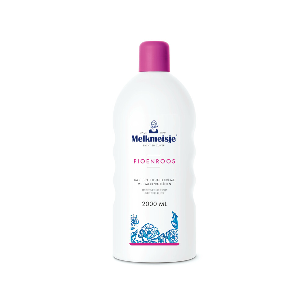 4x Melkmeisje Bad en Douche Creme Pioenroos 2000 ml