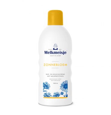 4x Melkmeisje Bad en Douche Creme Zonnebloem en Melk 1000 ml