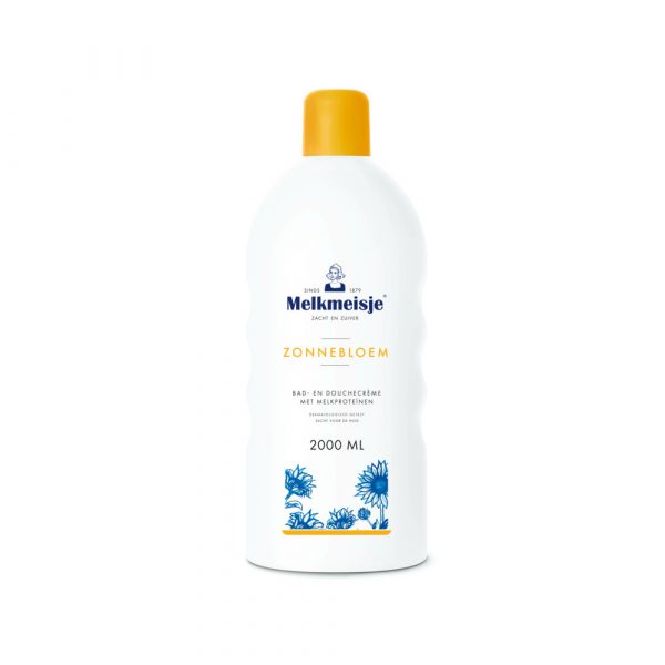 4x Melkmeisje Bad en Douche Creme Zonnebloem en Melk 2000 ml