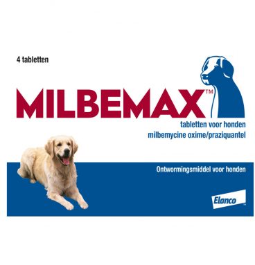 Milbemax Ontworming Tabletten Hond Groot 10 - 75 kg 4 tabletten