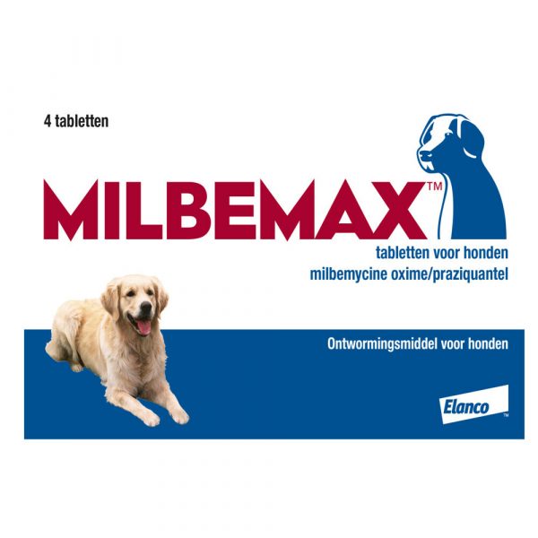 Milbemax Ontworming Tabletten Hond Groot 10 - 75 kg 4 tabletten