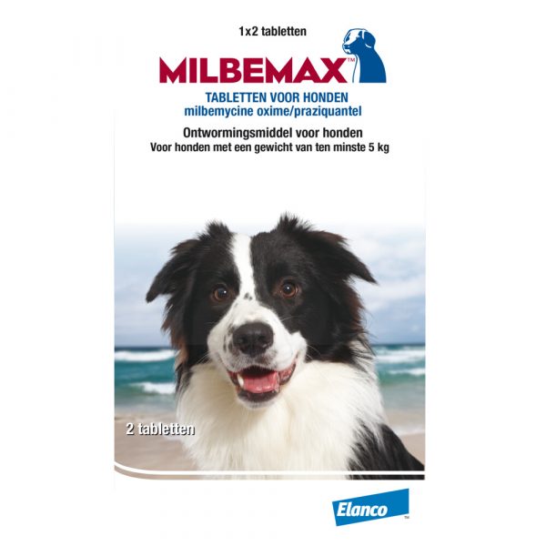 Milbemax Ontworming Tabletten Hond>5 kg 2 tabletten