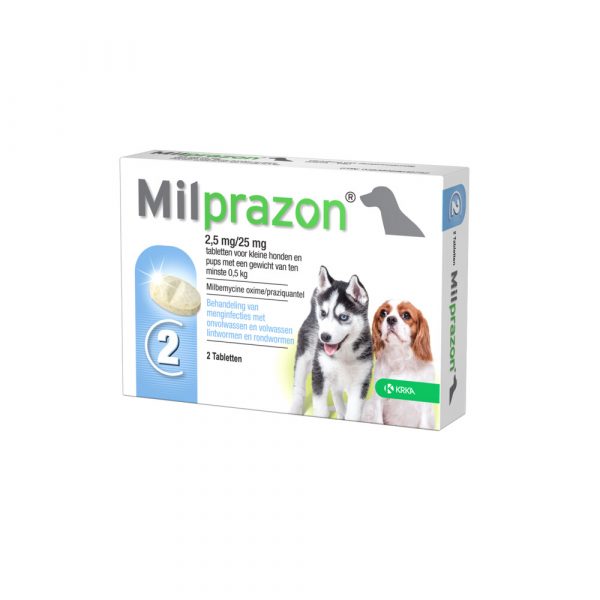 Milprazon Hond/Pup Klein 2 tabletten