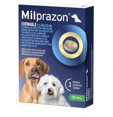 Milprazon Ontworming Kauwtabletten Hond en Puppy 2 stuks