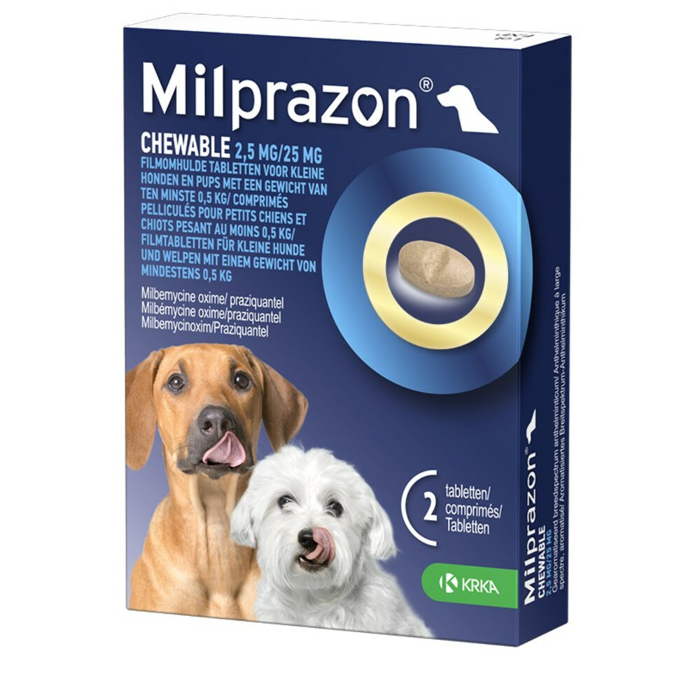 Milprazon Ontworming Kauwtabletten Hond en Puppy 2 stuks