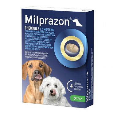 Milprazon Ontworming Kauwtabletten Hond en Puppy 4 stuks