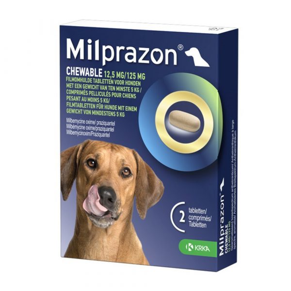 Milprazon Ontworming Kauwtabletten Hond vanaf 5 kg 2 stuks