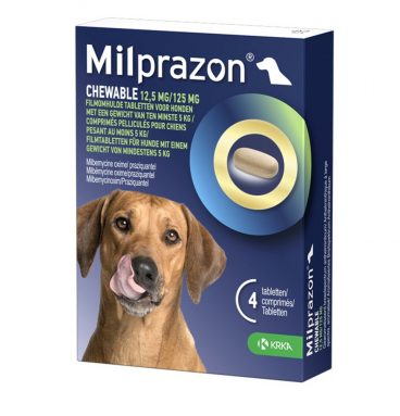 Milprazon Ontworming Kauwtabletten Hond vanaf 5 kg 4 stuks