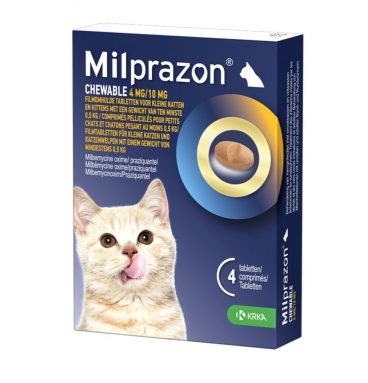 Milprazon Ontworming Kauwtabletten Kleine Kat 4 stuks