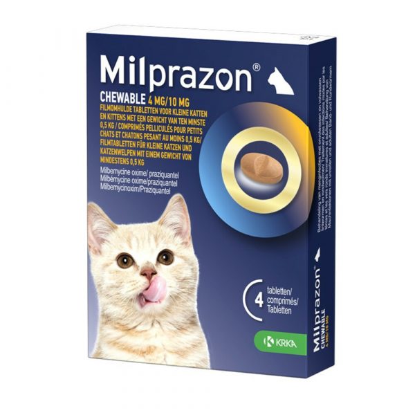 Milprazon Ontworming Kauwtabletten Kleine Kat 4 stuks