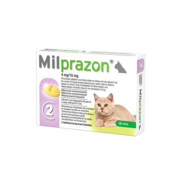 Milprazon Ontworming Tabletten 4 mg / 10 mg Kleine Kat en Kitten 2 stuks