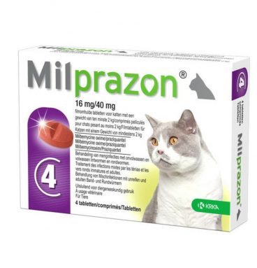 Milprazon Ontworming Tabletten Grote Kat 4 stuks