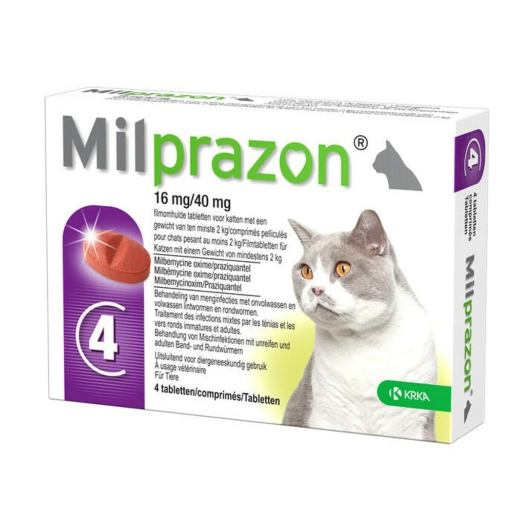 Milprazon Ontworming Tabletten Grote Kat 4 stuks