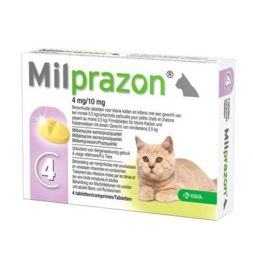 Milprazon Ontworming Tabletten Kleine Kat 4 stuks