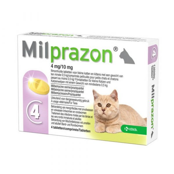 Milprazon Ontworming Tabletten Kleine Kat 4 stuks