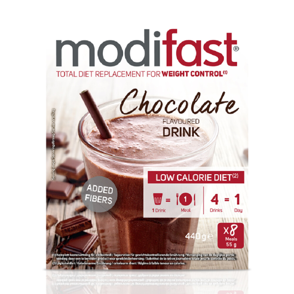 8x Modifast Intensive Milkshake Chocolade 8 x 55 gr