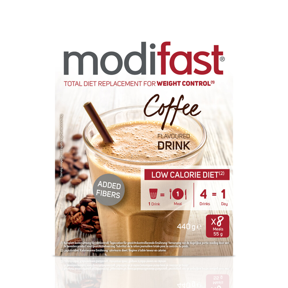 4x Modifast Intensive Milkshake Koffie 8 x 55 gr