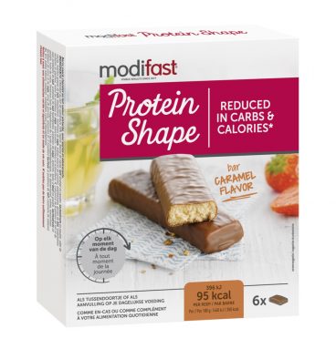 6x Modifast Protein Shape Reep Chocolade-Karamel 6 x 27 gr