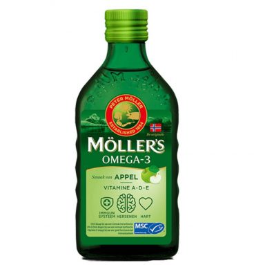 Mollers Levertraan Omega-3 Appel 250 ml