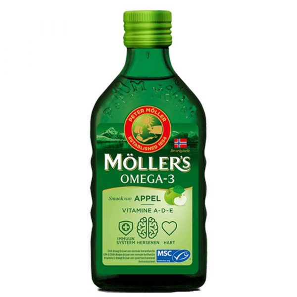 Mollers Levertraan Omega-3 Appel 250 ml