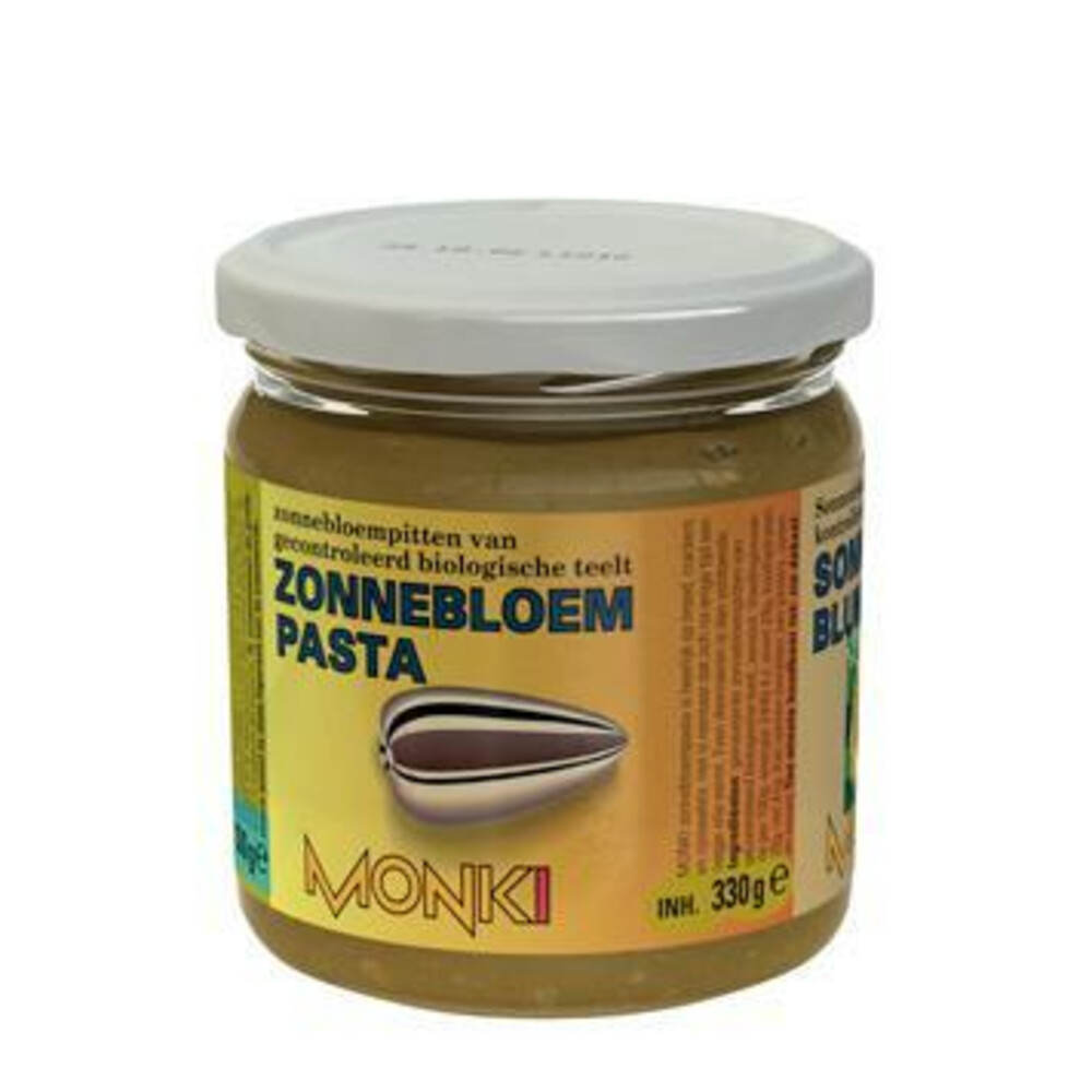 3x Monki Zonnebloempasta met Zout Bio 330 gr