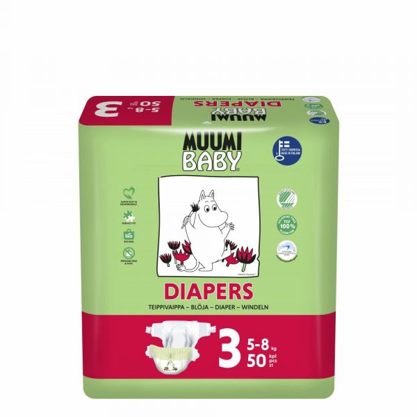 Muumi baby Ecologische Luiers Maat 3 Midi 5-8 kg 50 stuks