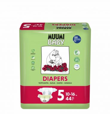 Muumi baby Ecologische Luiers Maat 5 Maxi+ 10-16 kg 44 stuks