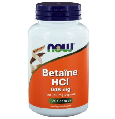 NOW Betaine Hci 648 mg 120 stuks