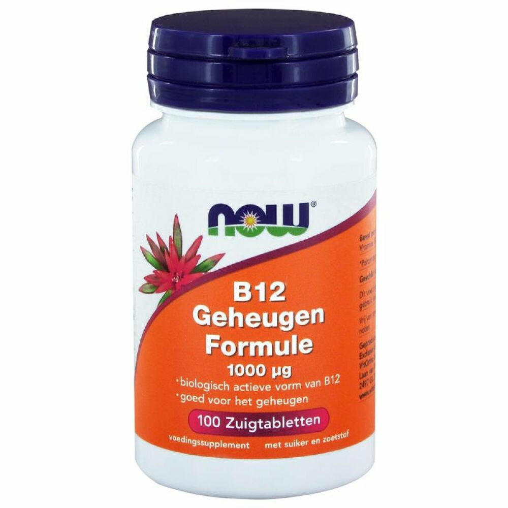 NOW Geheugenformule B12 1000mcg 100 zuigtabletten