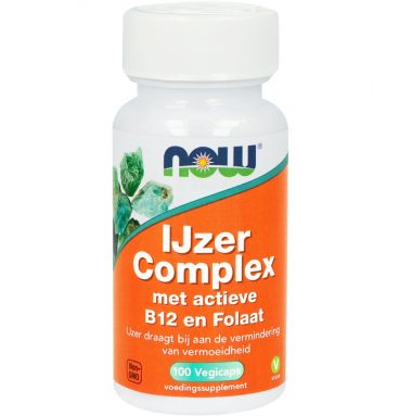 NOW Ijzer Comp B12 Folaat 100 vegacaps