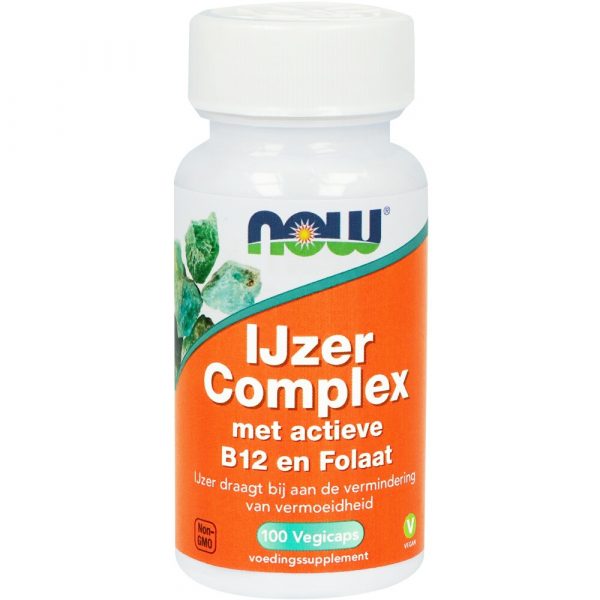 NOW Ijzer Comp B12 Folaat 100 vegacaps