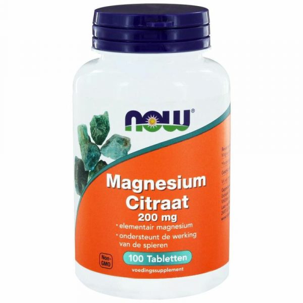 NOW Magnesium Citrate 200mg 100 tabletten