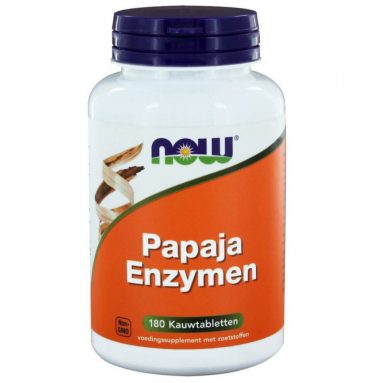 NOW Papaya Enzymen 180 kauwtabletten