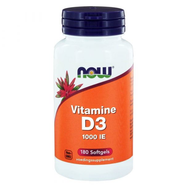 NOW Vitamine D3 1000 Ie 180 stuks