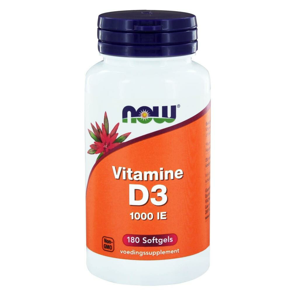 NOW Vitamine D3 1000 Ie 180 stuks