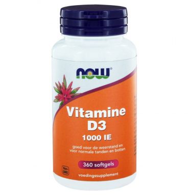 NOW Vitamine D3 1000 Ie 360 stuks