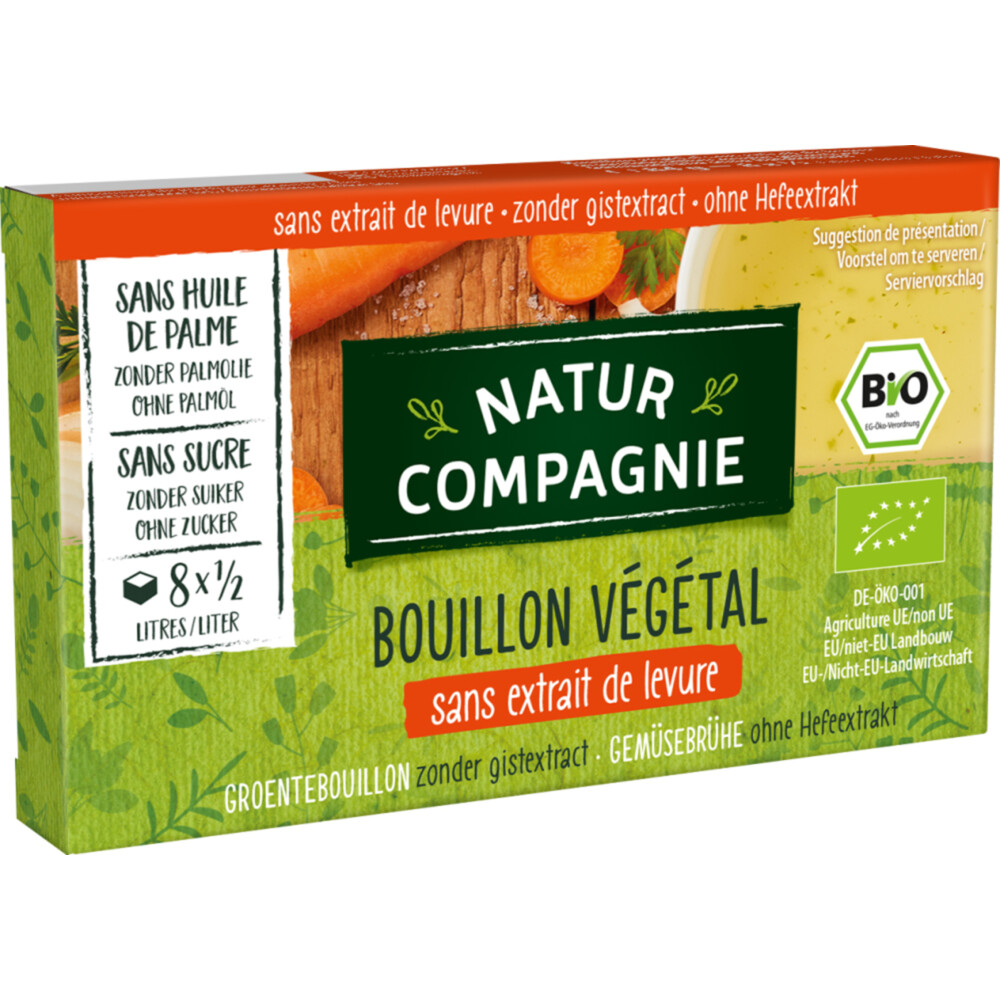 3x Natur Compagnie Groentebouillon Glutenvrij Bio 8 stuks