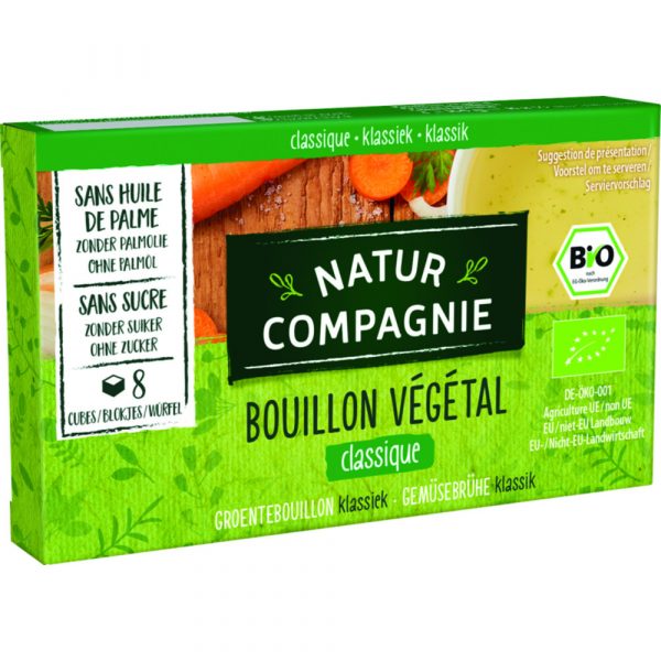 3x Natur Compagnie Groentebouillon met Zout Bio 8 stuks