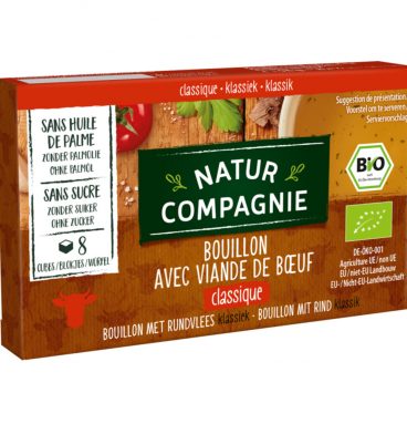 3x Natur Compagnie Runderbouillon Bio 8 stuks