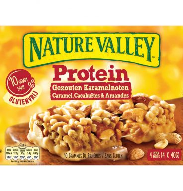 8x Nature Valley Proteine Gezouten Karamelnoten 4-pack