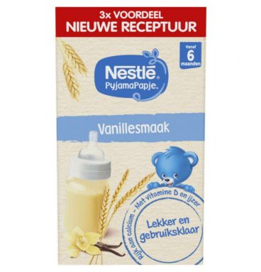 4x Nestle Pyjamapapje Vanille 6+ mnd 3 x 250 ml