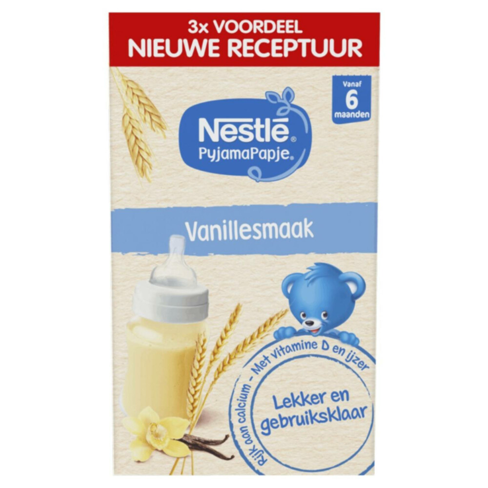 4x Nestle Pyjamapapje Vanille 6+ mnd 3 x 250 ml