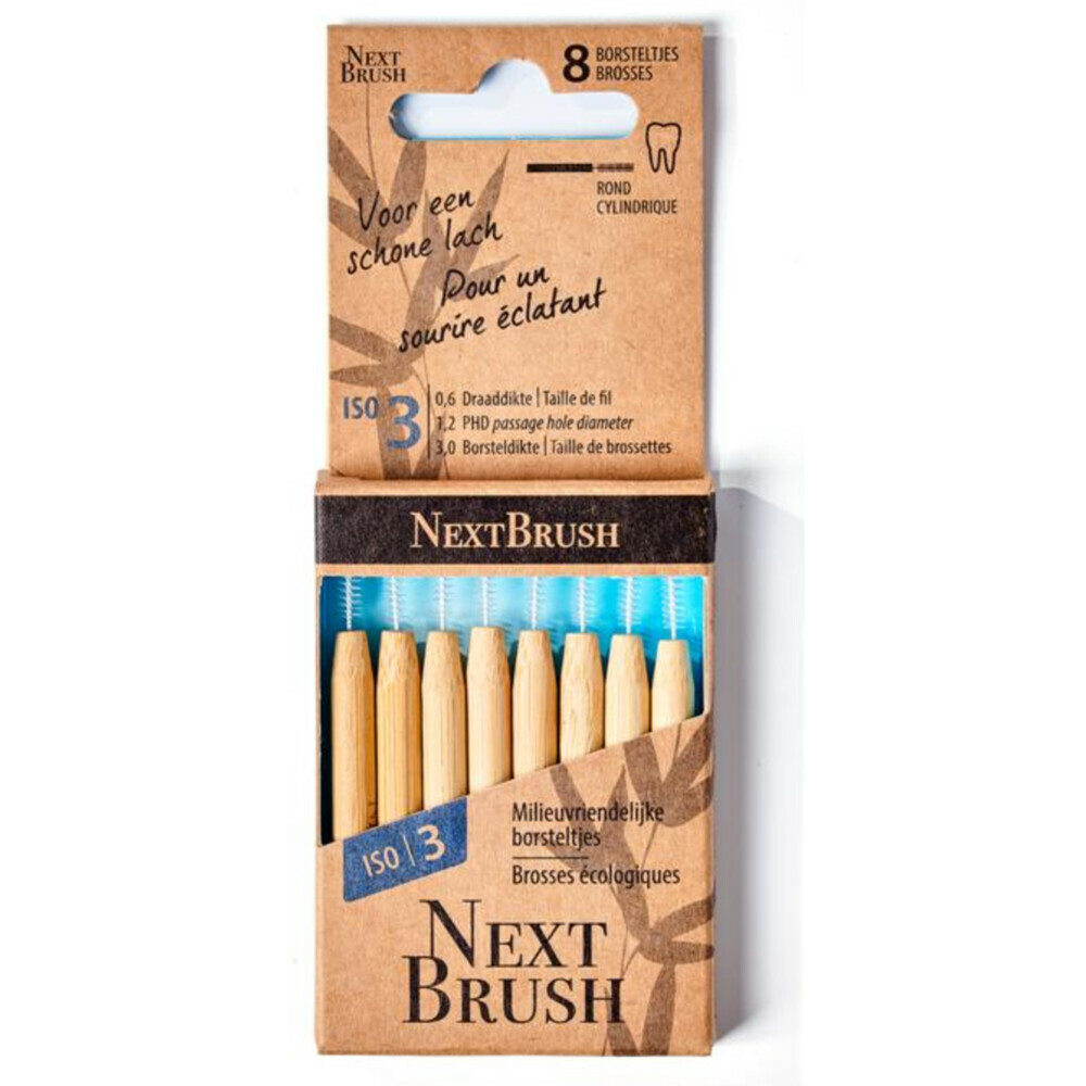 Nextbrush Ragers Bamboe ISO 3 8 stuks