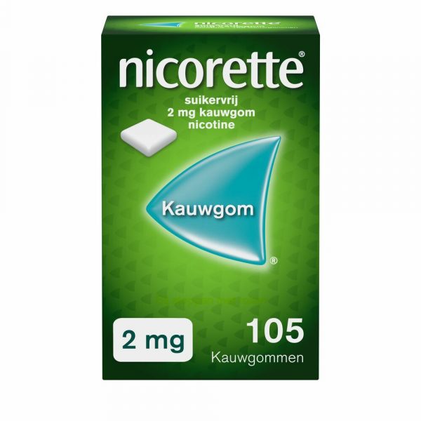 Nicorette Suikervrij Kauwgom 2 mg Classic 105 stuks