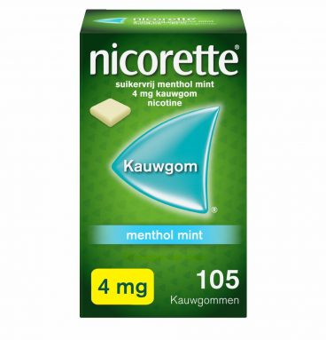 Nicorette Suikervrij Kauwgom Menthol Mint 4mg 105 stuks