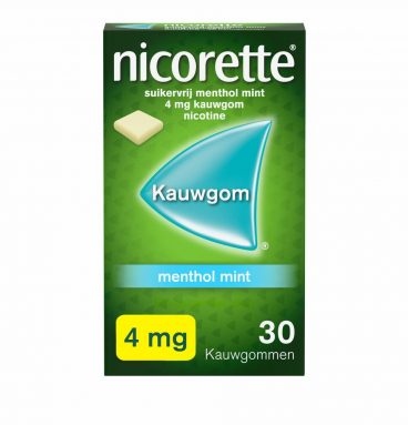 Nicorette Suikervrij Kauwgom Menthol Mint 4mg 30 stuks