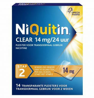 Niquitin Clear Nicotinepleisters 14 mg Stap 2 14 stuks