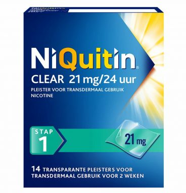 Niquitin Clear Nicotinepleisters 21 mg Stap 1 14 stuks