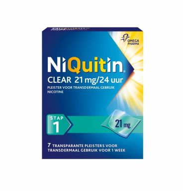 Niquitin Clear Nicotinepleisters 21 mg Stap 1 7 stuks