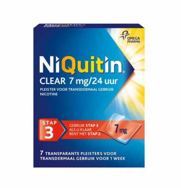 Niquitin Clear Nicotinepleisters 7 mg Stap 3 7 stuks